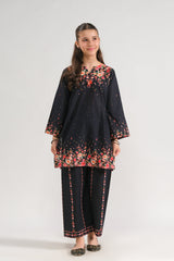 Sprinkles Stitched 2 Piece Summer Co Ord Sets Kids Collection'2025-Elegance in Black - 2pcs
