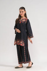 Sprinkles Stitched 2 Piece Summer Co Ord Sets Kids Collection'2025-Elegance in Black - 2pcs