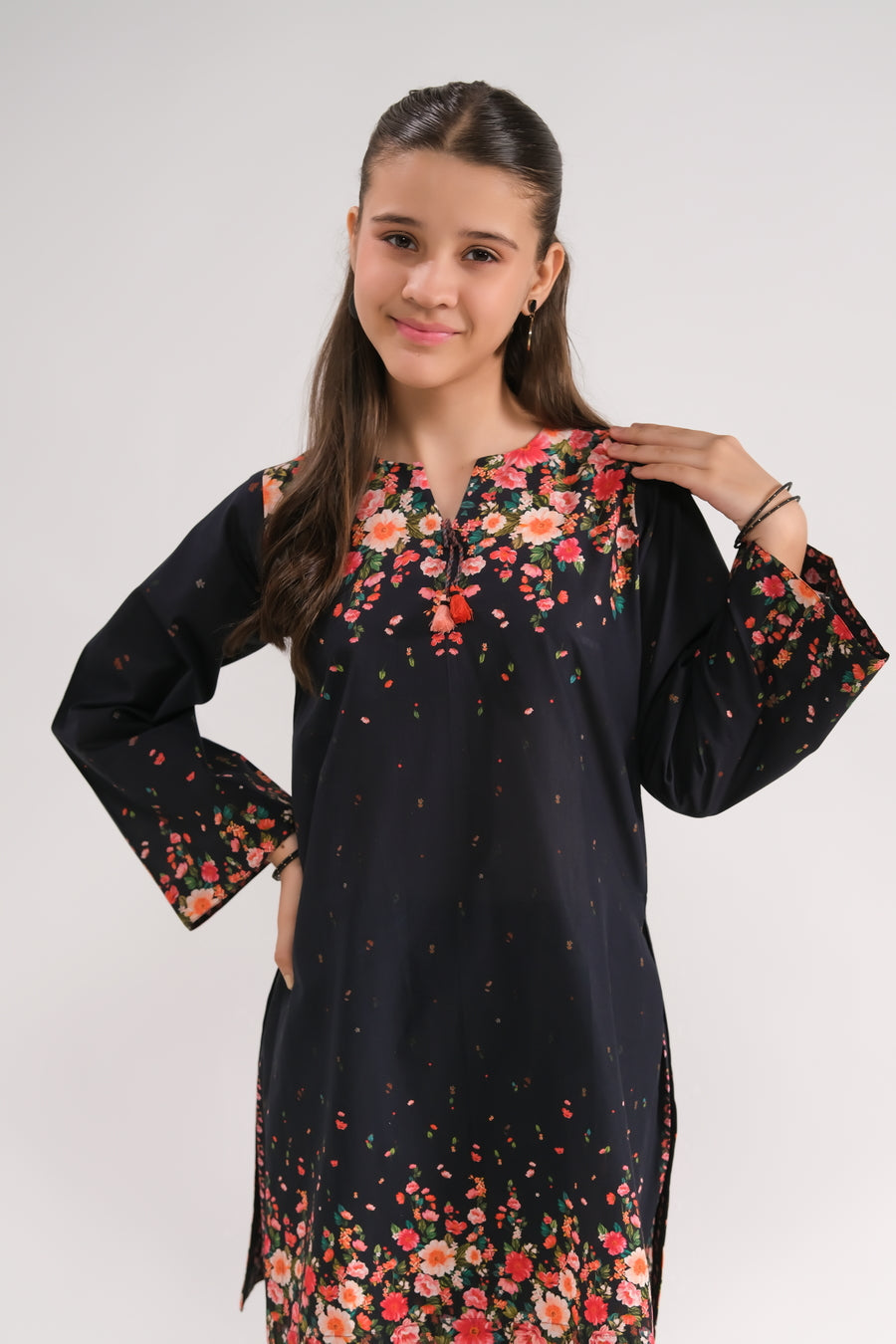 Sprinkles Stitched 2 Piece Summer Co Ord Sets Kids Collection'2025-Elegance in Black - 2pcs