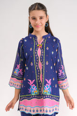 Sprinkles Stitched 2 Piece Summer Co Ord Sets Kids Collection'2025-Navy Blossom - 2pcs