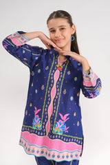 Sprinkles Stitched 2 Piece Summer Co Ord Sets Kids Collection'2025-Navy Blossom - 2pcs