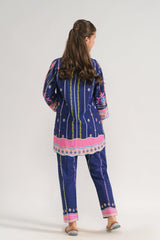 Sprinkles Stitched 2 Piece Summer Co Ord Sets Kids Collection'2025-Navy Blossom - 2pcs
