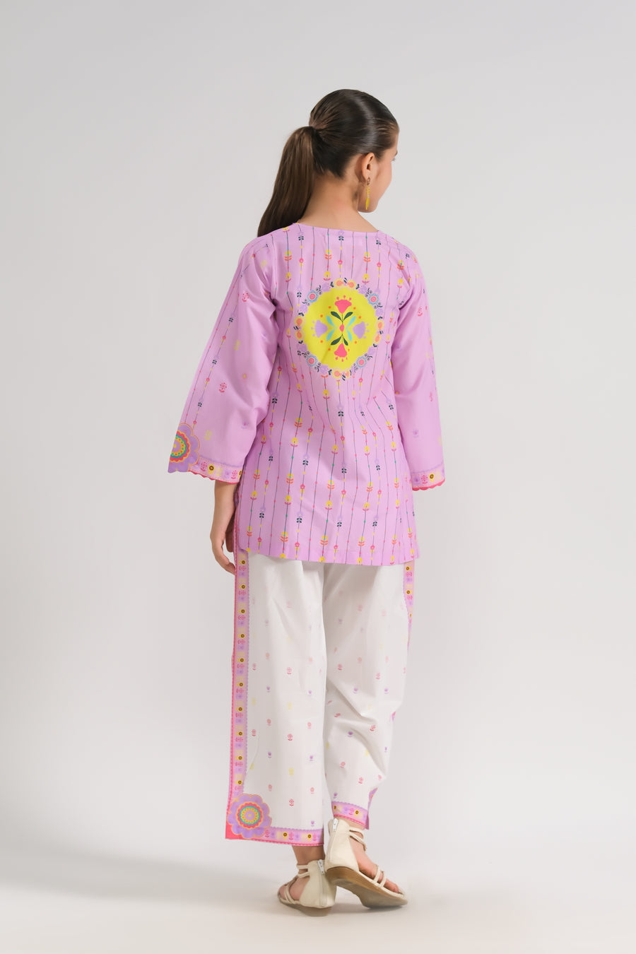 Sprinkles Stitched 2 Piece Summer Co Ord Sets Kids Collection'2025-Lavender Delight - 2pcs