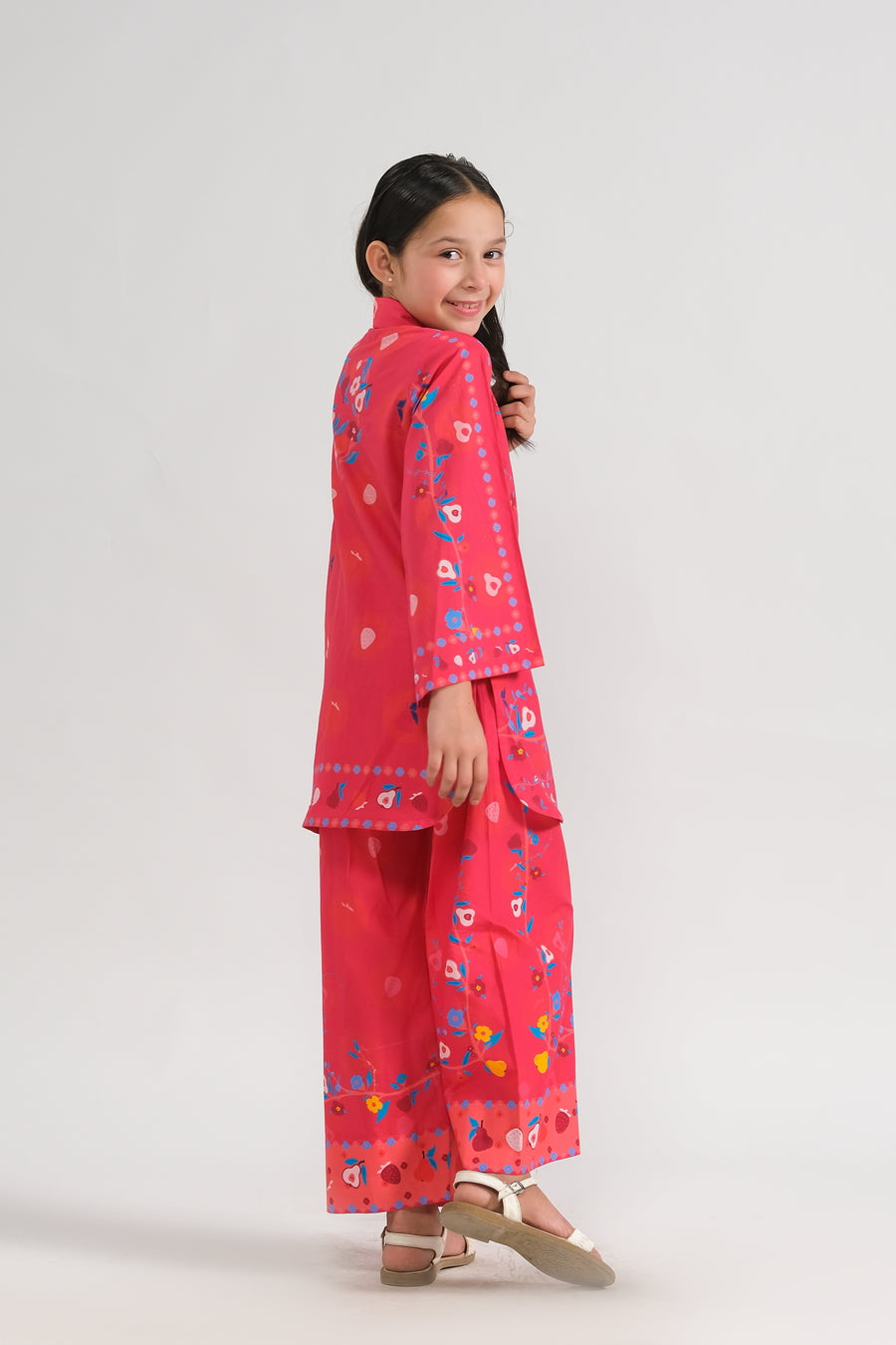 Sprinkles Stitched 2 Piece Summer Co Ord Sets Kids Collection'2025-Pink Fiesta - 2pcs