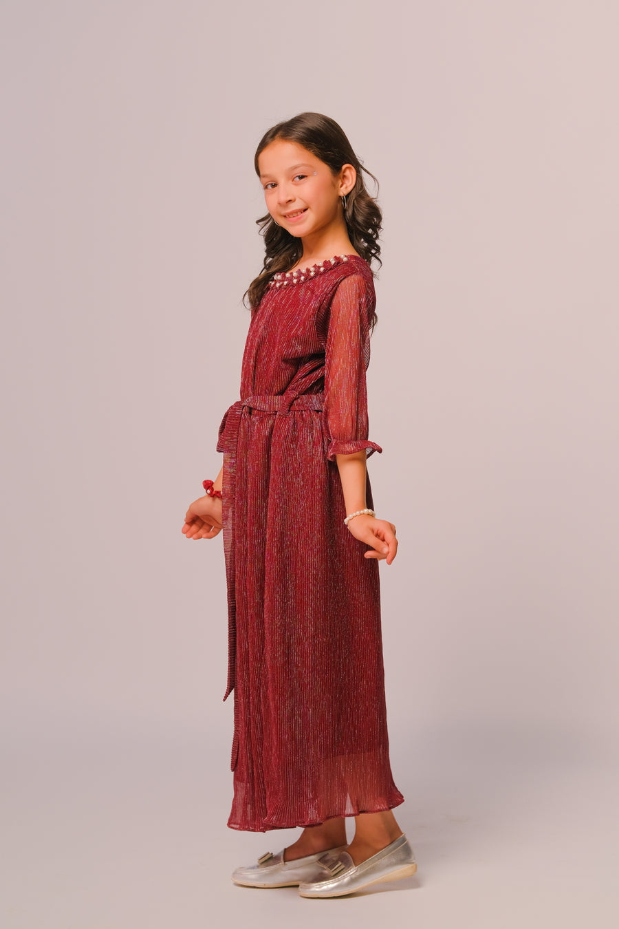 Sprinkles Stitched 1 Piece Formals Festive Kids Collection'2025-Cherry - 1pc