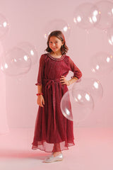 Sprinkles Stitched 1 Piece Formals Festive Kids Collection'2025-Cherry - 1pc