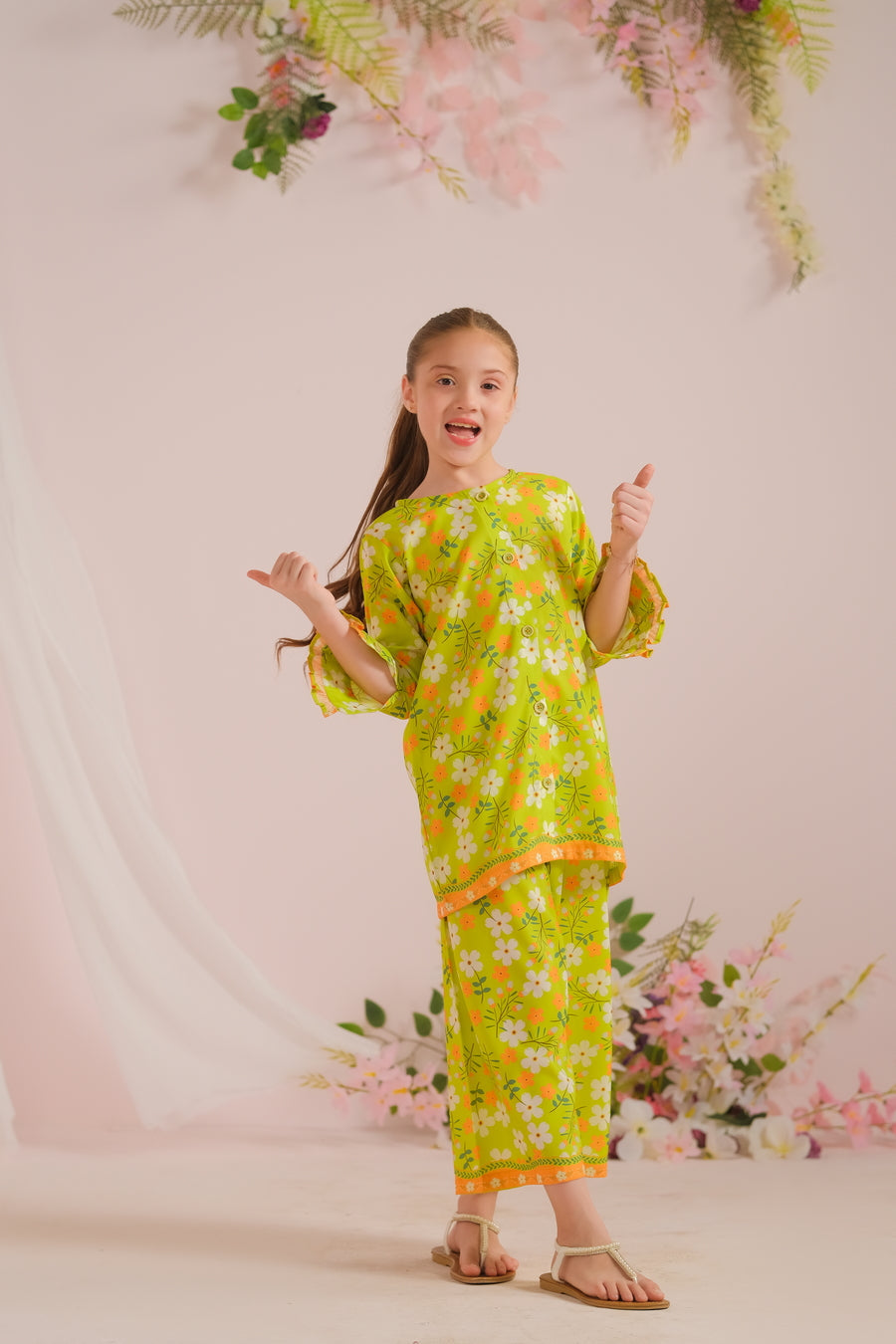 Sprinkles Stitched 2 Piece Summer Co Ord Sets Kids Collection'2025-Lemon Lit - Co-ord Set