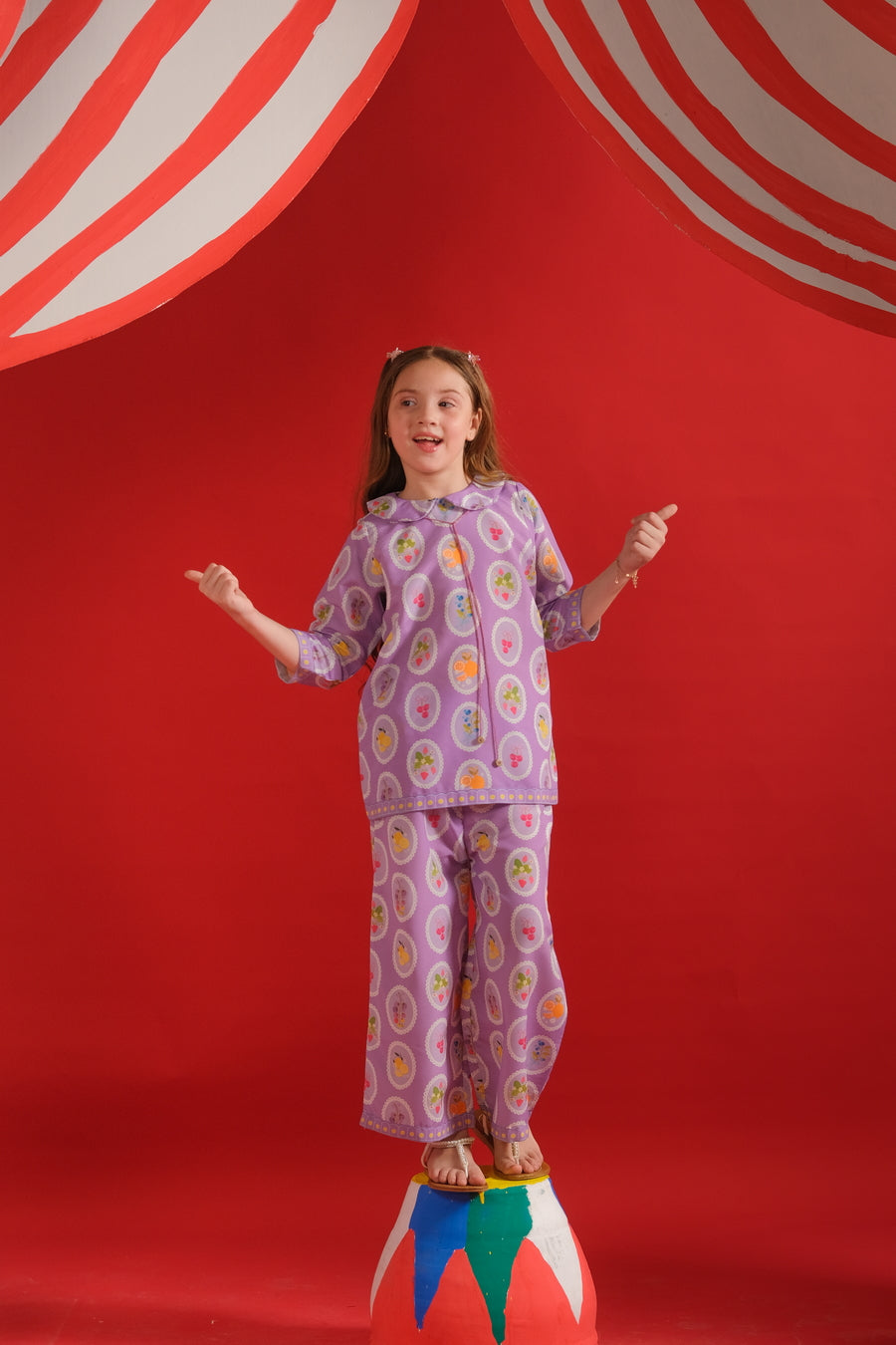 Sprinkles Stitched 2 Piece Summer Co Ord Sets Kids Collection'2025-Bloom Berry - Co-ord Set
