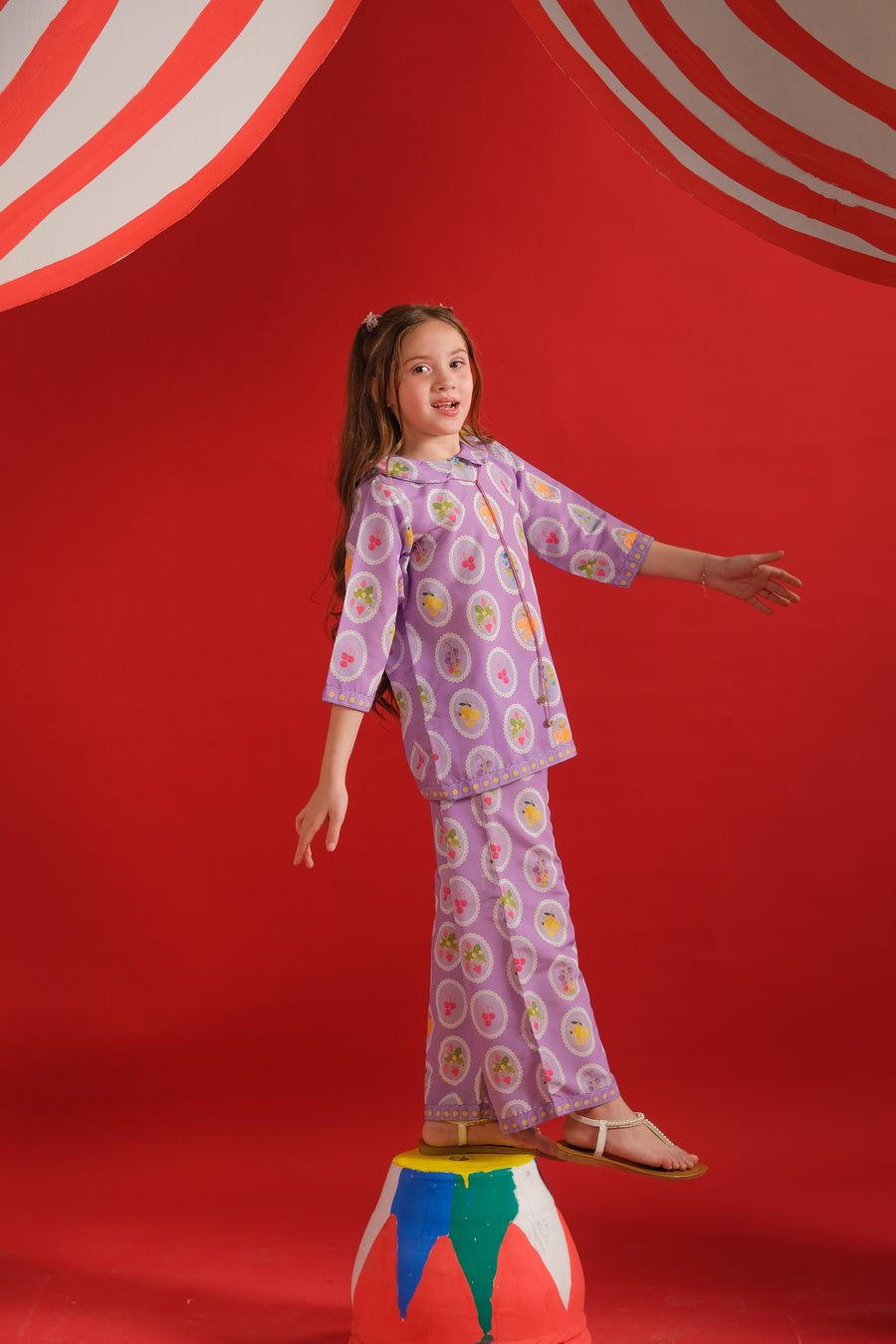 Sprinkles Stitched 2 Piece Summer Co Ord Sets Kids Collection'2025-Bloom Berry - Co-ord Set