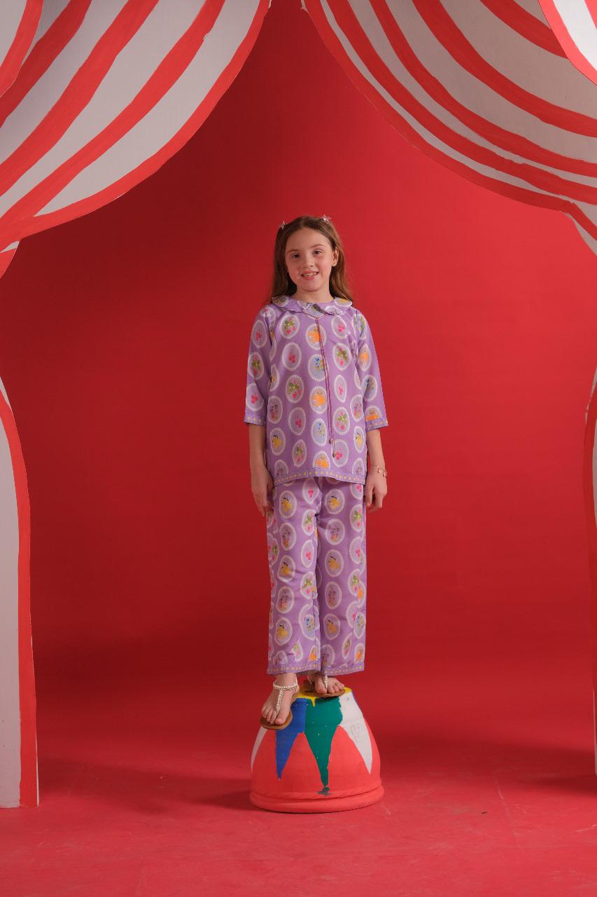 Sprinkles Stitched 2 Piece Summer Co Ord Sets Kids Collection'2025-Bloom Berry - Co-ord Set