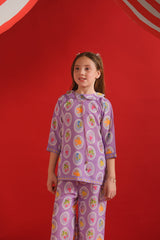 Sprinkles Stitched 2 Piece Summer Co Ord Sets Kids Collection'2025-Bloom Berry - Co-ord Set