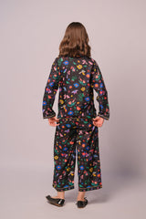Sprinkles Stitched 2 Piece Summer Co Ord Sets Kids Collection'2025-Midnight Petals - Co-ord Set