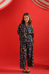 Sprinkles Stitched 2 Piece Summer Co Ord Sets Kids Collection'2025-Midnight Petals - Co-ord Set