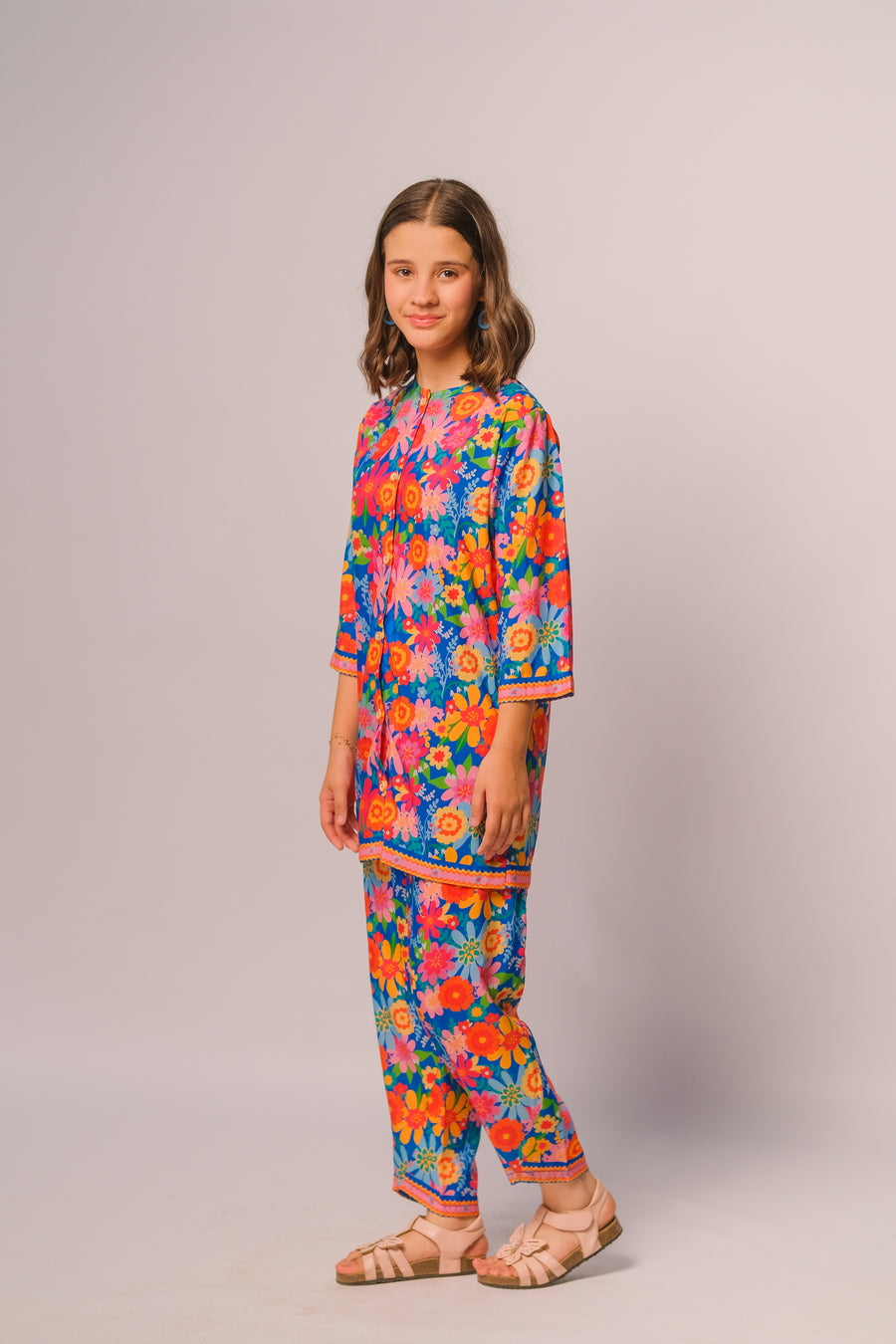 Sprinkles Stitched 2 Piece Summer Co Ord Sets Kids Collection'2025-Flora - Co-ord Set