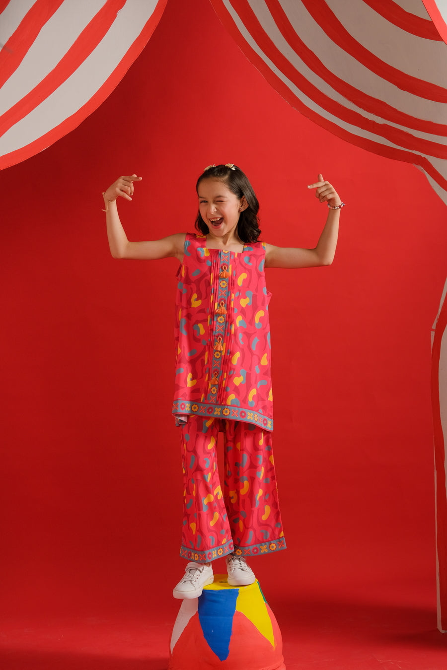 Sprinkles Stitched 2 Piece Summer Co Ord Sets Kids Collection'2025-Color Burst - Co-ord Set