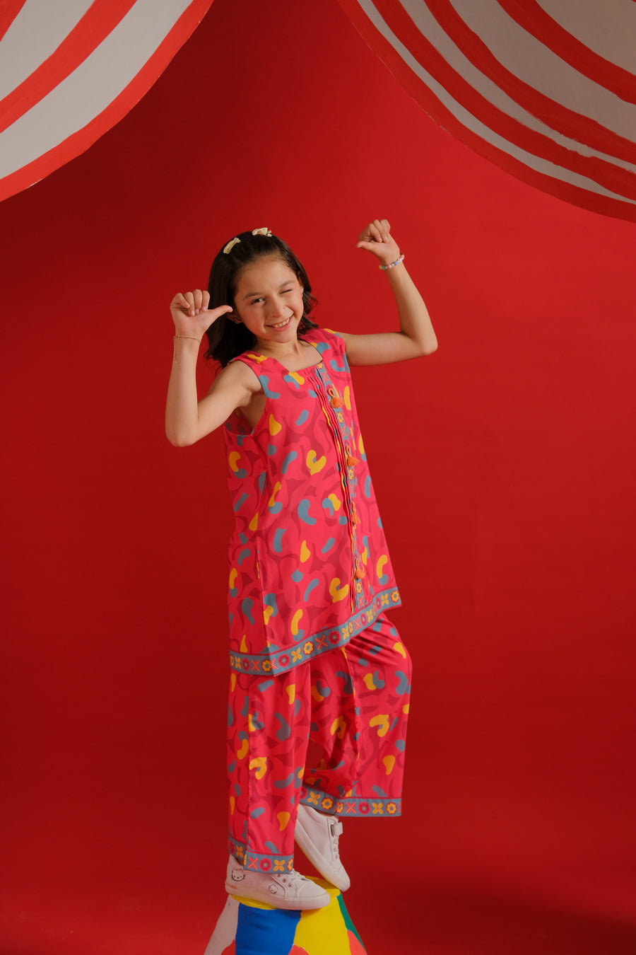 Sprinkles Stitched 2 Piece Summer Co Ord Sets Kids Collection'2025-Color Burst - Co-ord Set