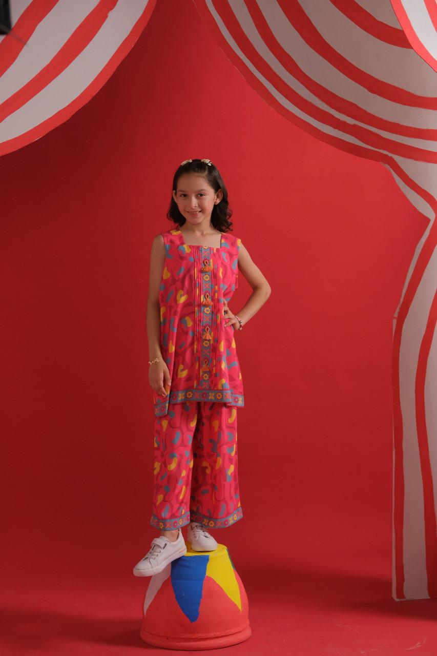 Sprinkles Stitched 2 Piece Summer Co Ord Sets Kids Collection'2025-Color Burst - Co-ord Set