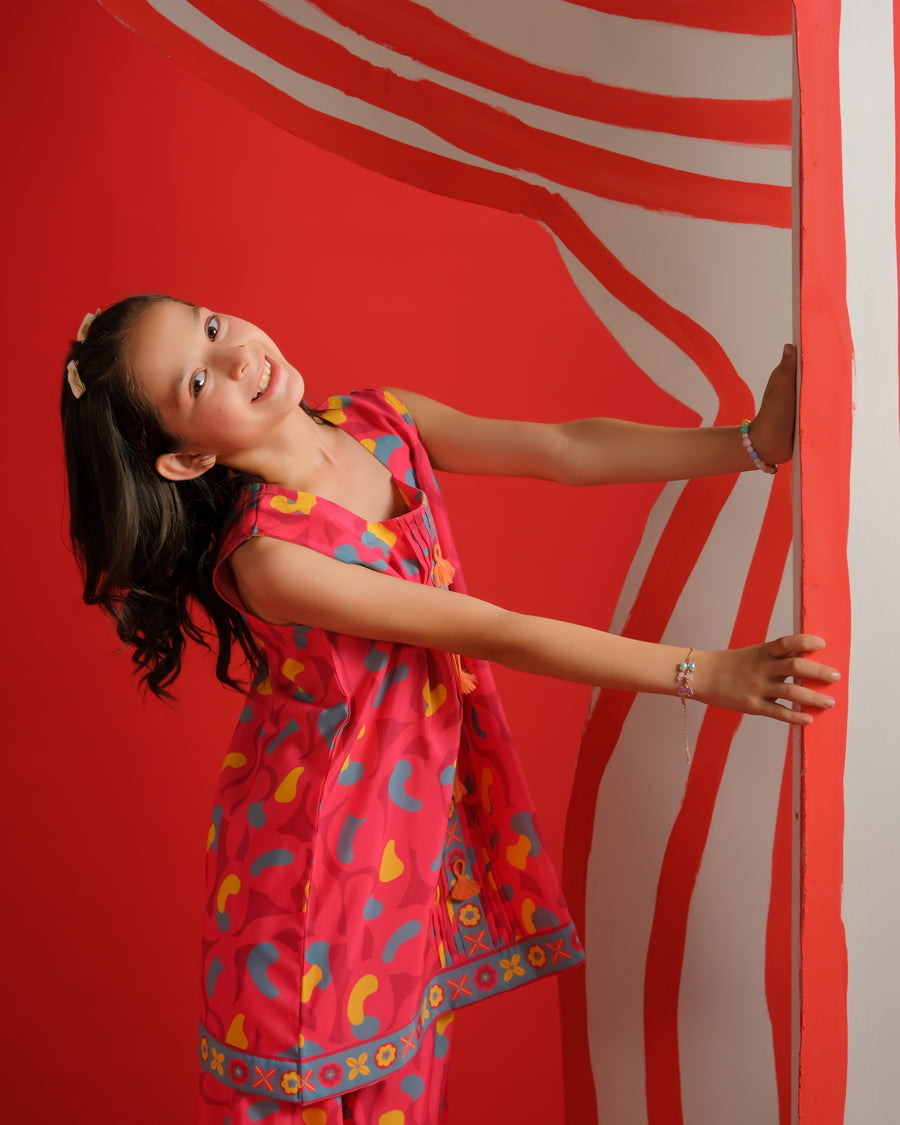 Sprinkles Stitched 2 Piece Summer Co Ord Sets Kids Collection'2025-Color Burst - Co-ord Set