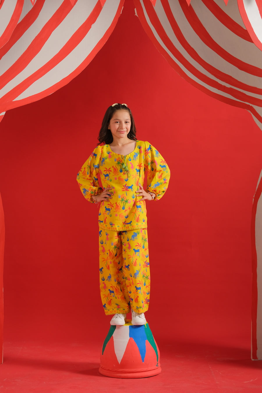 Sprinkles Stitched 2 Piece Summer Co Ord Sets Kids Collection'2025-Yellow Dreams - Co-ord Set