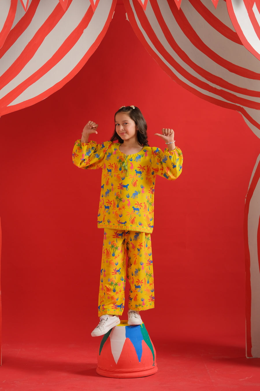 Sprinkles Stitched 2 Piece Summer Co Ord Sets Kids Collection'2025-Yellow Dreams - Co-ord Set