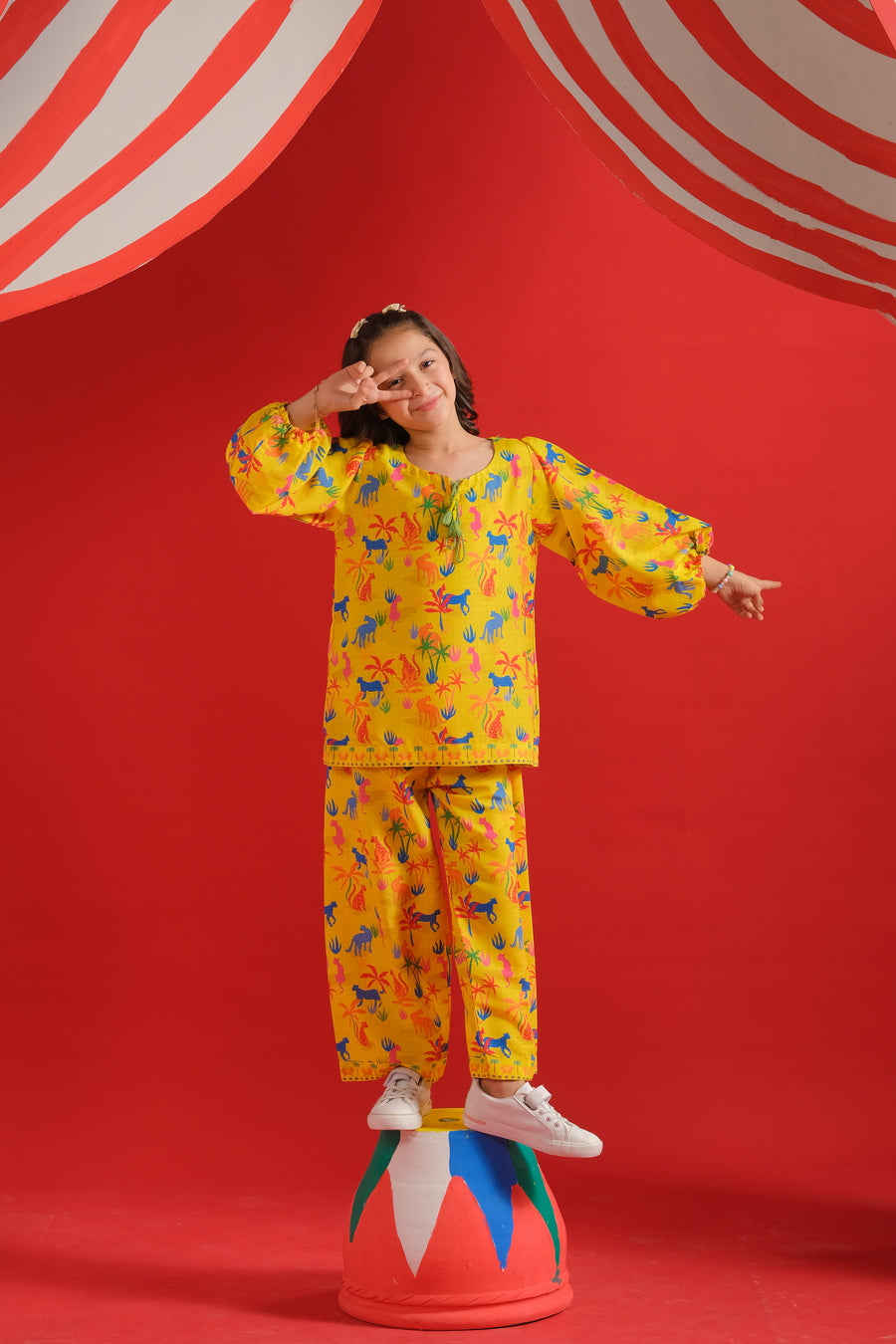 Sprinkles Stitched 2 Piece Summer Co Ord Sets Kids Collection'2025-Yellow Dreams - Co-ord Set