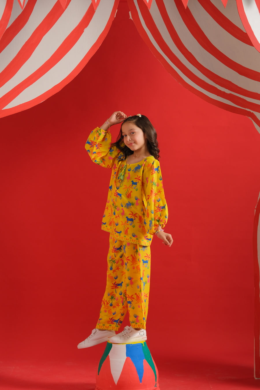 Sprinkles Stitched 2 Piece Summer Co Ord Sets Kids Collection'2025-Yellow Dreams - Co-ord Set