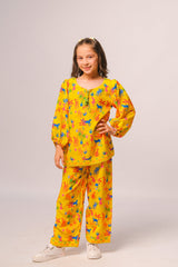 Sprinkles Stitched 2 Piece Summer Co Ord Sets Kids Collection'2025-Yellow Dreams - Co-ord Set