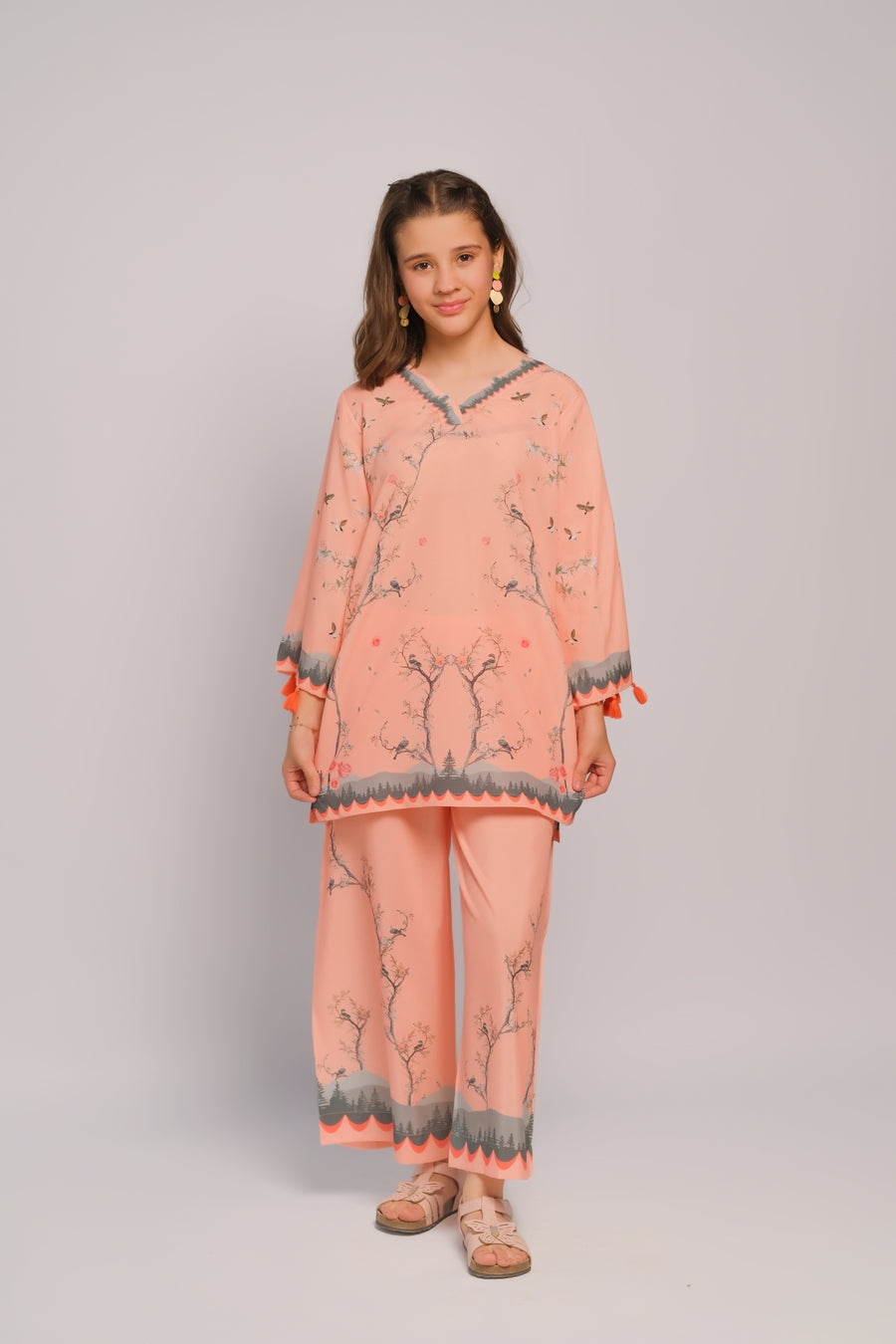 Sprinkles Stitched 2 Piece Summer Co Ord Sets Kids Collection'2025-Floral Fantasy - 2pcs