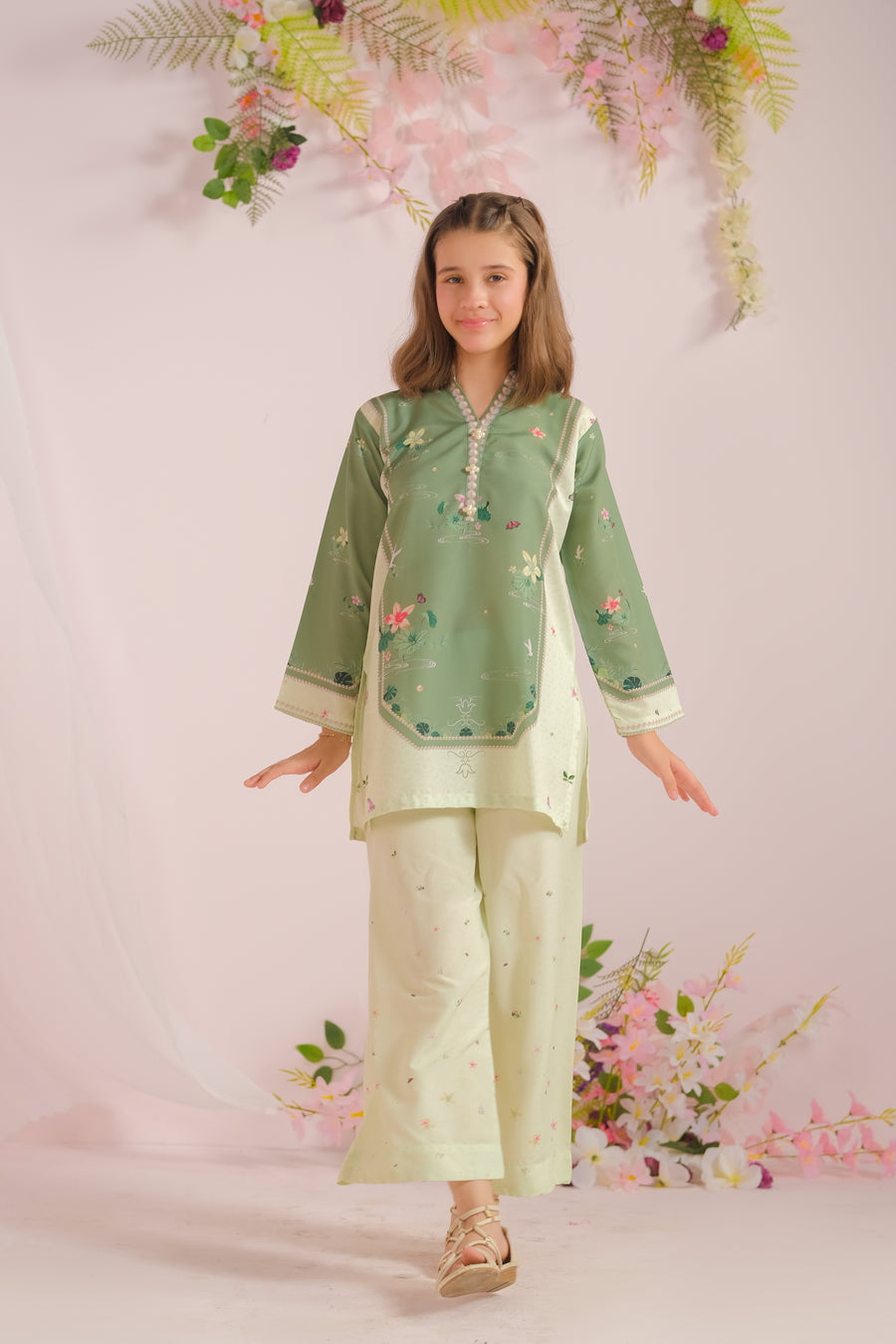 Sprinkles Stitched 2 Piece Summer Co Ord Sets Kids Collection'2025-Elegant Essence -2pcs