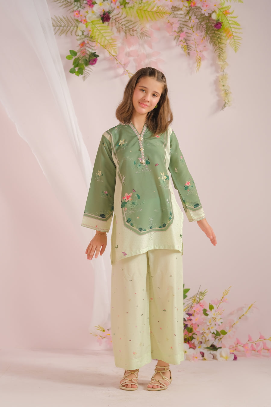 Sprinkles Stitched 2 Piece Summer Co Ord Sets Kids Collection'2025-Elegant Essence -2pcs