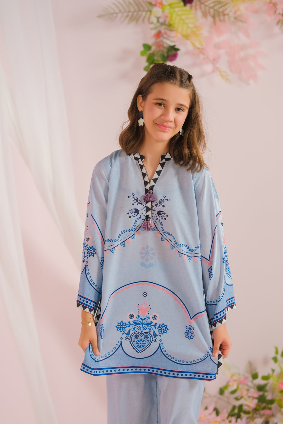 Sprinkles Stitched 2 Piece Summer Co Ord Sets Kids Collection'2025-Royal Radiance - 2pcs