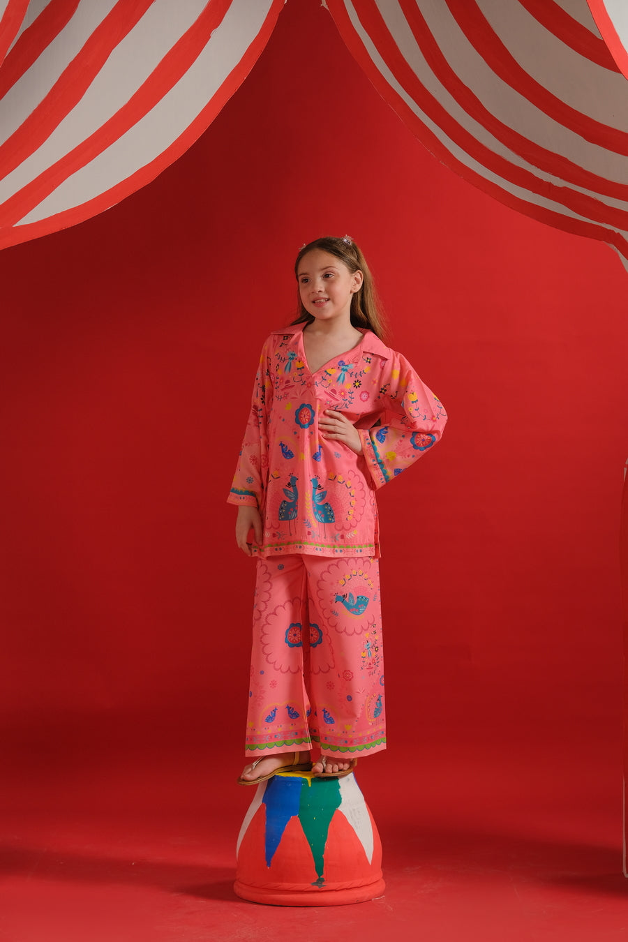 Sprinkles Stitched 2 Piece Summer Co Ord Sets Kids Collection'2025-Happy Hues - 2pcs
