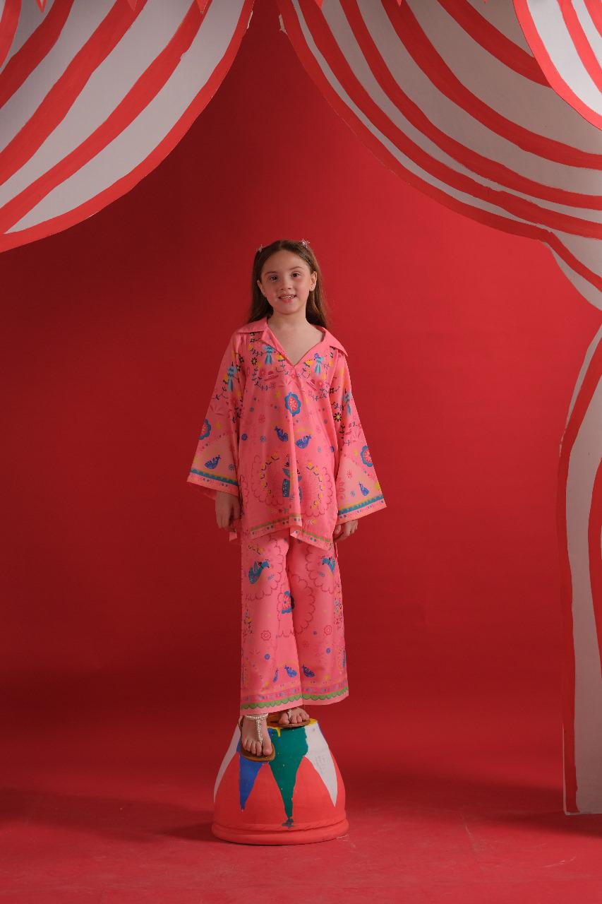 Sprinkles Stitched 2 Piece Summer Co Ord Sets Kids Collection'2025-Happy Hues - 2pcs