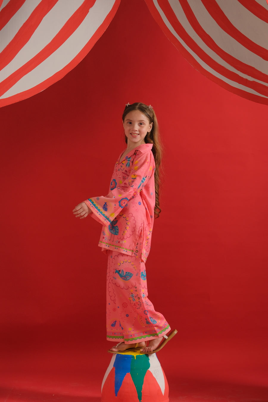 Sprinkles Stitched 2 Piece Summer Co Ord Sets Kids Collection'2025-Happy Hues - 2pcs