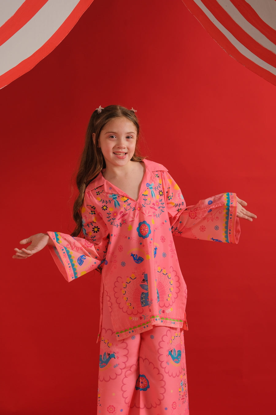 Sprinkles Stitched 2 Piece Summer Co Ord Sets Kids Collection'2025-Happy Hues - 2pcs