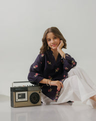 Sprinkles Stitched 1 Piece Summer Shirts Kids Collection'2025-Indigo Muse - 1pc - Embroidered