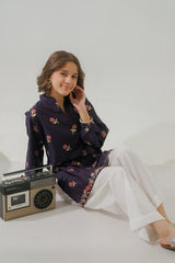Sprinkles Stitched 1 Piece Summer Shirts Kids Collection'2025-Indigo Muse - 1pc - Embroidered