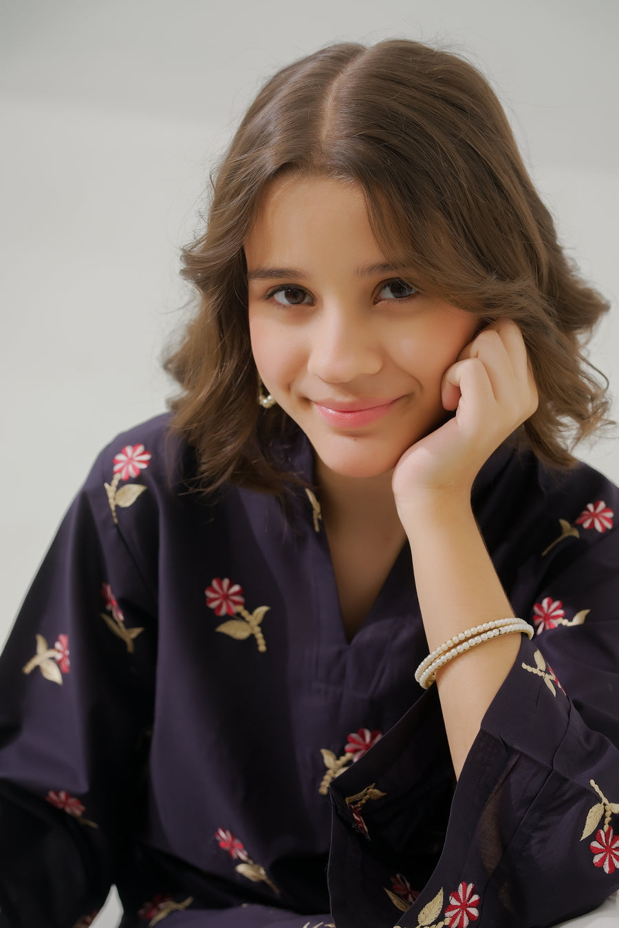 Sprinkles Stitched 1 Piece Summer Shirts Kids Collection'2025-Indigo Muse - 1pc - Embroidered