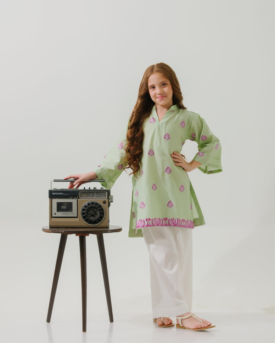 Sprinkles Stitched 1 Piece Summer Shirts Kids Collection'2025-Vintage Boho Glow - 1pc - Embroidered