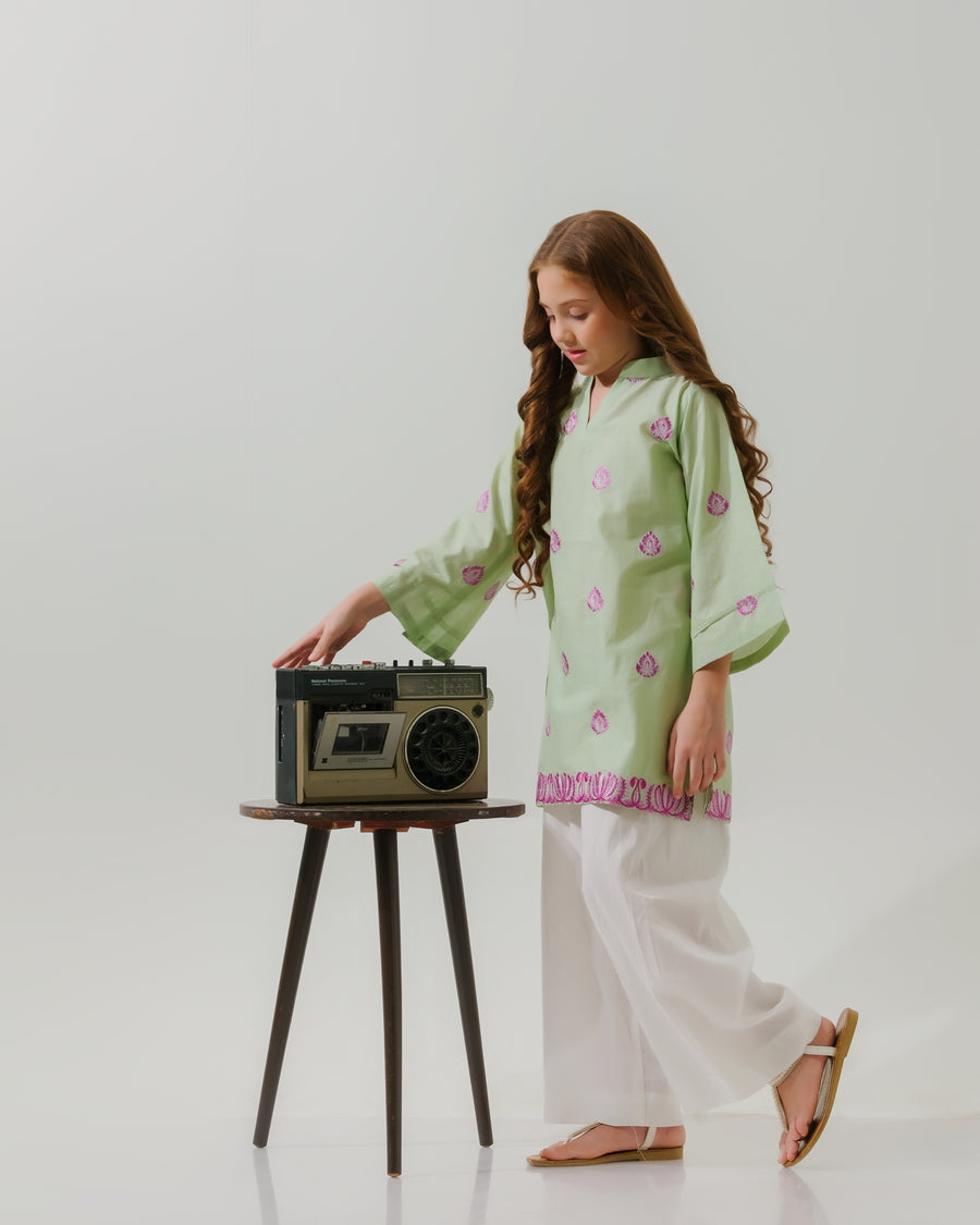 Sprinkles Stitched 1 Piece Summer Shirts Kids Collection'2025-Vintage Boho Glow - 1pc - Embroidered