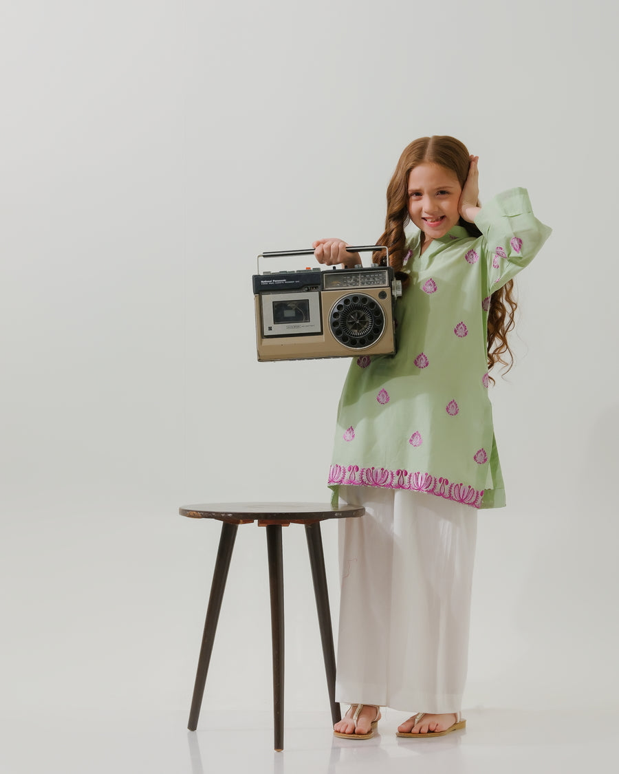 Sprinkles Stitched 1 Piece Summer Shirts Kids Collection'2025-Vintage Boho Glow - 1pc - Embroidered