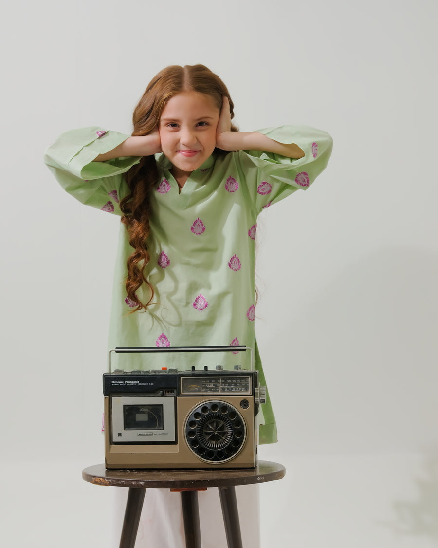 Sprinkles Stitched 1 Piece Summer Shirts Kids Collection'2025-Vintage Boho Glow - 1pc - Embroidered