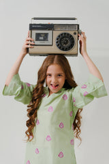 Sprinkles Stitched 1 Piece Summer Shirts Kids Collection'2025-Vintage Boho Glow - 1pc - Embroidered
