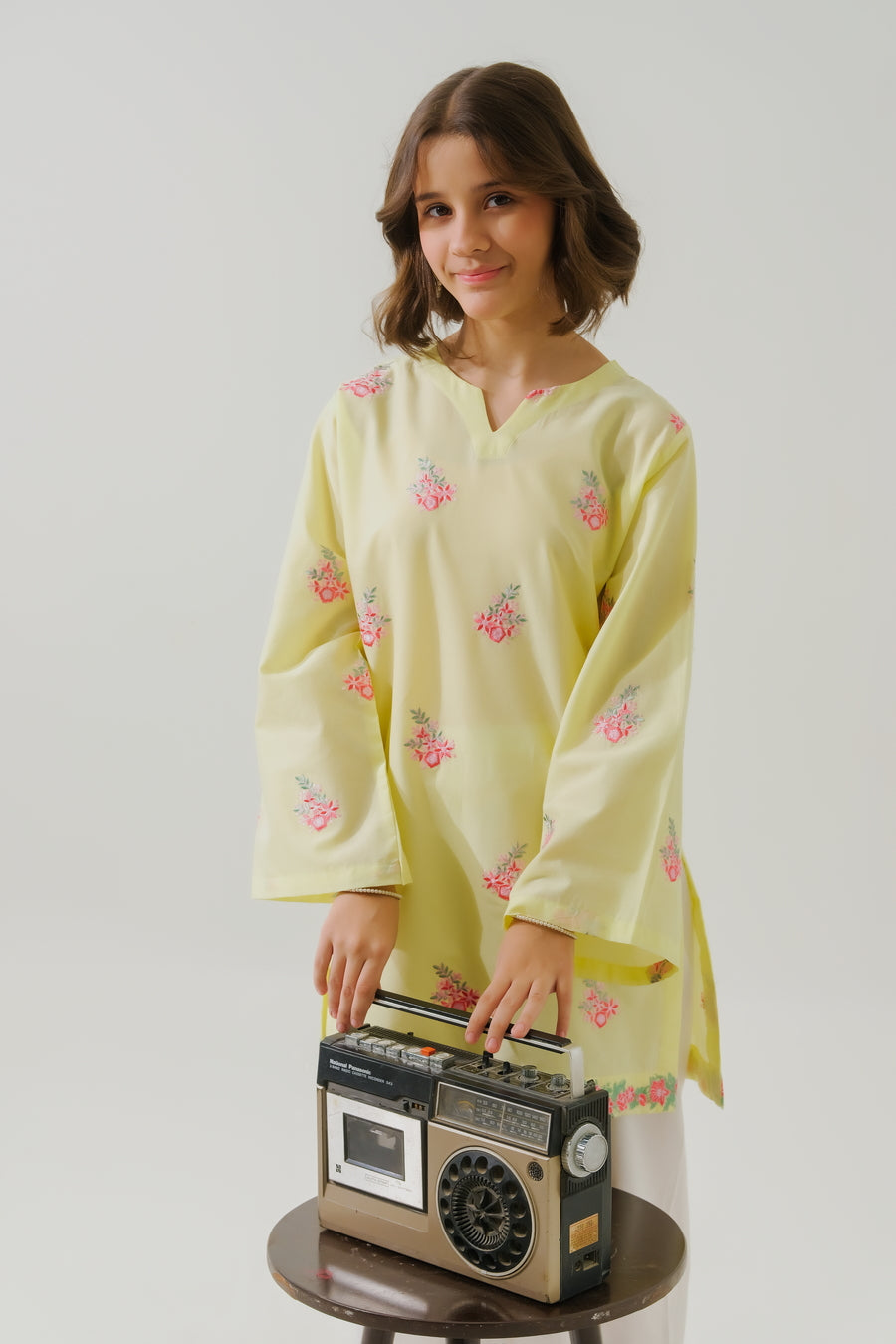 Sprinkles Stitched 1 Piece Summer Shirts Kids Collection'2025-Sunshine Daisy  - 1pc - Embroidered
