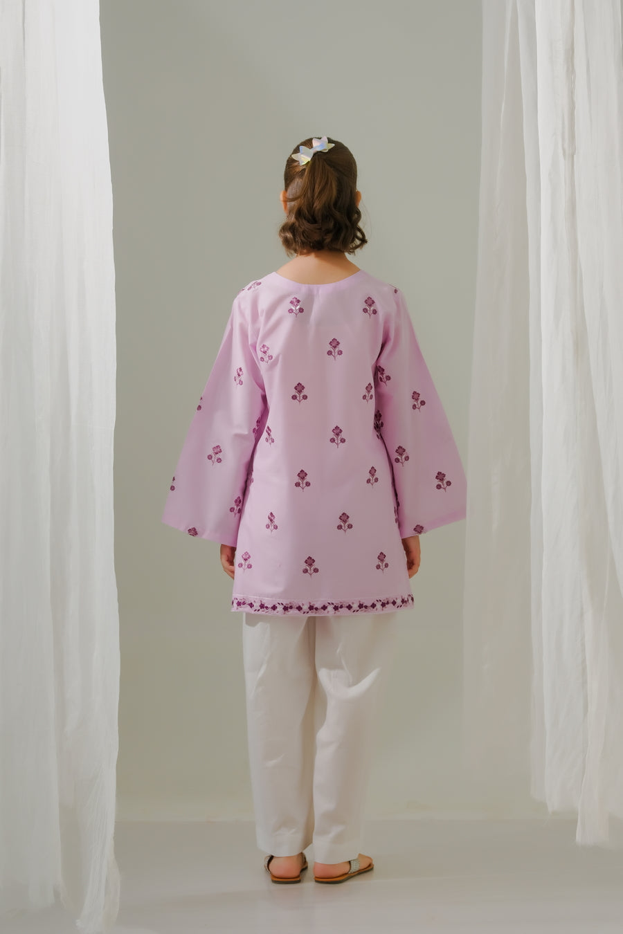 Sprinkles Stitched 1 Piece Summer Shirts Kids Collection'2025-Whimsical Floral Charm - 1pc - Embroidered