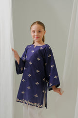 Sprinkles Stitched 1 Piece Summer Shirts Kids Collection'2025-Midnight Blooms - 1pc - Embroidered