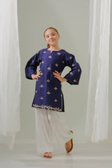 Sprinkles Stitched 1 Piece Summer Shirts Kids Collection'2025-Midnight Blooms - 1pc - Embroidered
