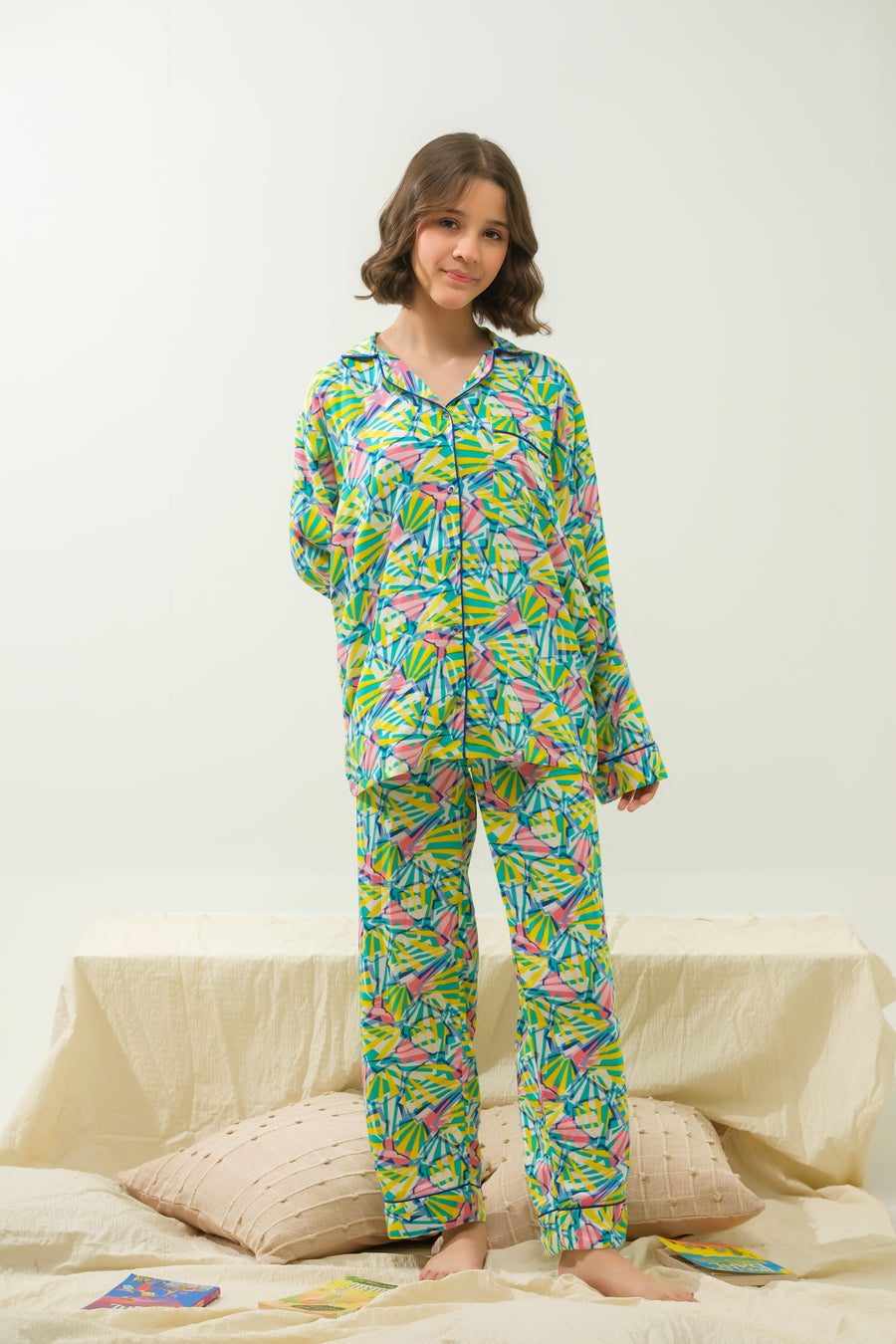 Sprinkles Stitched 2 Piece Winter Night Suit Kids Collection'2025-Carnival Breeze - Night Suit - 2pcs