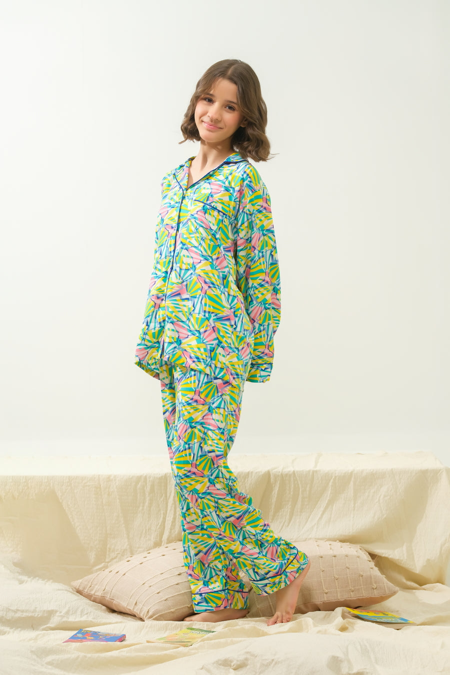Sprinkles Stitched 2 Piece Winter Night Suit Kids Collection'2025-Carnival Breeze - Night Suit - 2pcs