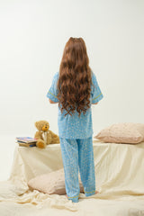 Sprinkles Stitched 2 Piece Winter Night Suit Kids Collection'2025-Sky Petal Charm - Night Suit - 2pcs